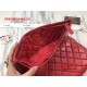 Chanel 9809 Quilted Clutch Red Lambskin SHD