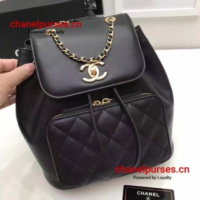 Chanel A93748-1 Grained Calfskin Business Affinity Backpack