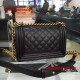 Chanel Small Boy Flap in Black Caviar Aged BHW A67085
