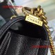 Chanel Small Boy Flap in Black Caviar Aged BHW A67085