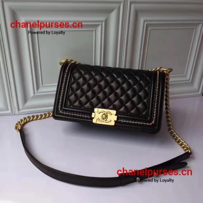Chanel A67086-42 Black Lambskin Ghd