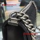 Chanel A67086-62 Medium Boy Flap Bag in Black Lambskin SHW 