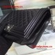 Chanel A67086-62 Medium Boy Flap Bag in Black Lambskin SHW 