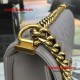 Chanel Medium Boy Flap Bag in Gray Lambskin Aged BHW A67086