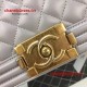 Chanel Medium Boy Flap Bag in Gray Lambskin Aged BHW A67086