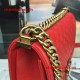 Chanel Medium Boy Flap Bag in Red Caviar Aged BHW A67086