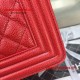 Chanel Medium Boy Flap Bag in Red Caviar Aged BHW A67086