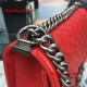 Chanel Medium Boy Flap Bag in Red Caviar Aged RHW A67086