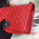 Chanel Medium Boy Flap Bag in Red Caviar Aged RHW A67086