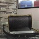 Chanel Small Boy Flap Bag in Black Python Aged BHW A67063