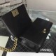 Chanel Small Boy Flap Bag in Black Python Aged BHW A67063