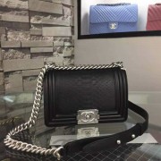 Chanel Small Boy Flap Bag in Black Python PVD SHW A67063