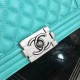 Chanel Medium Boy Flap Bag in Aqua Lambskin Aged RHW A67086