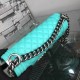 Chanel Medium Boy Flap Bag in Aqua Lambskin Aged RHW A67086