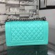 Chanel Medium Boy Flap Bag in Aqua Lambskin Aged RHW A67086