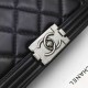 Chanel Medium Boy Flap Bag in Black Calfskin Aged RHW A67086