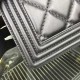 Chanel Medium Boy Flap Bag in Black Calfskin Aged RHW A67086