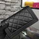 Chanel Medium Boy Flap Bag in Black Calfskin Aged RHW A67086
