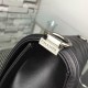 Chanel Medium Boy Flap Bag in Black Calfskin Aged RHW A67086