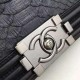 Chanel A67086-python-2 Medium Boy Flap Bag in Black Python Aged RHW 