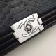 Chanel Medium Boy Flap Bag in Black Python SHW A67086