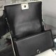 Chanel Shearling Boy Flap Black Aged RHW A67086