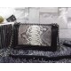 Chanel A67086-python-5 Medium Boy Flap Bag in Black/Silver Python Aged RHW 