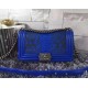 Chanel A67086-python-6 Medium Boy Flap Bag in Blue/Black Python Aged RHW 