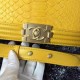 Chanel A67086-python-8 Medium Boy Flap Bag in Bright Yellow GHW 