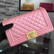 Chanel Medium Boy Flap in Pink Caviar GHW A67086