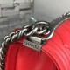 Chanel Medium Boy Flap Bag in Red Calfskin Aged RHW A67086