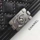 Chanel Studded Boy Flap Black Aged Lambskin Aged RHW A67086