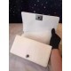 Chanel Medium Boy Flap Bag in White Deerskin/Patent Aged RHW A67086
