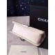 Chanel Medium Boy Flap Bag in White Deerskin SHW A67086