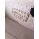Chanel Medium Boy Flap Bag in White Deerskin SHW A67086