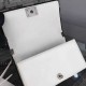 Chanel Shearling Boy Flap White Aged RHW A67086