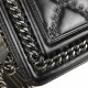 Chanel Medium Handle Flap Bag in Black Calfskin Aged RHW A94804