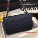Chanel A58600-28 Jumbo Classic Flap Bag in Dark Blue