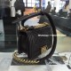 Chanel A67085-37 Small Boy Flap Bag in Black Lambskin Aged BHW 