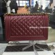 Chanel A67086-57 Medium Boy Flap Bag in Burgundy Lambskin BHW 