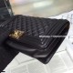 Chanel A67086-61 Medium Boy Flap Bag in Black Lambskin GHW 