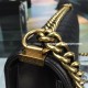 Chanel A67086-61 Medium Boy Flap Bag in Black Lambskin GHW 