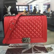 Chanel A92193-10 red lambskin aged rhd