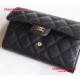 Chanel A31506-2 Quilted Flap Wallet in Caviar