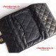 Chanel A31506-2 Quilted Flap Wallet in Caviar