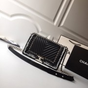 Chanel A67086-22 Boy Medium Braid Chain Around Flap Bag 