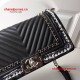 Chanel A67086-22 Boy Medium Braid Chain Around Flap Bag 