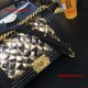 Chanel A67086-31 Medium Boy Metallic Crumpled Goatskin Bag
