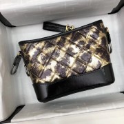 Chanel A91810-30 Gabrielle Small Hobo Metallic Crumpled Goatskin Calfskin Bag