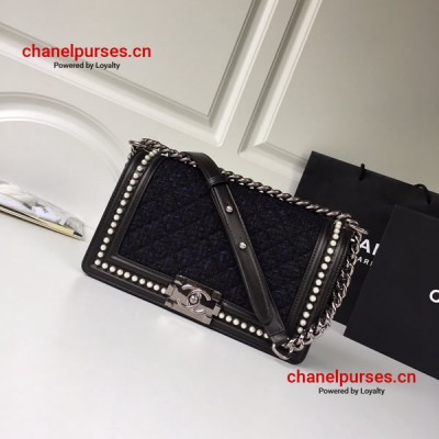 Chanel A67086-11 Boy Pearl Around Flap Bag